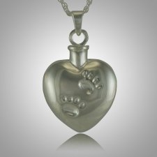 Pet Heart Paw Print Cremation Jewelry 